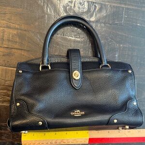 Coach Black Leather Satchel